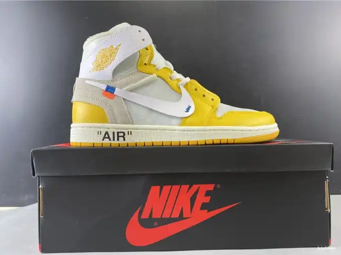Rep MAX 1 Off-White Powder Air Jordan Dark Yellow-Cone x NRG AQ0818-149 White 0520